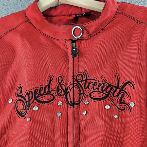 Speed and Strength Jacket‎ Womens 2XL Red To The Nines Motorcycle Textile Riding - Picture 7 of 16